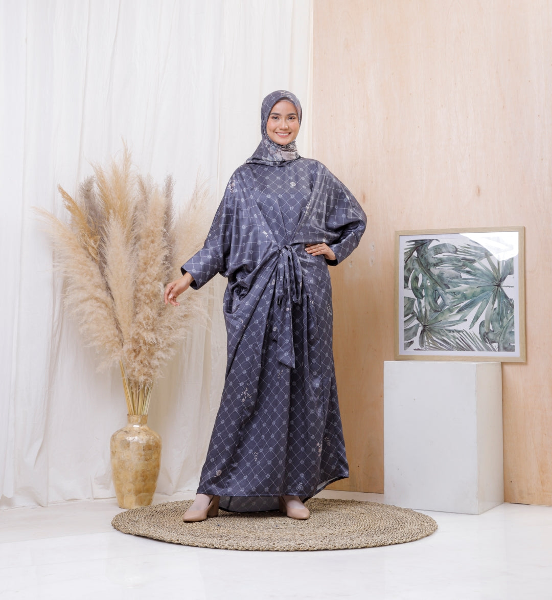 Suji Mono Kaftan - Navy